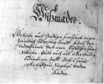 Abb. 1: Titelseite des Verzeichnisses der Wiesen („Wißmäder“) im Urbar der Herrschaft Duttenstein von 1702 – Beispiel für eine frühneuzeitliche Archivalie mit Hinweisen zur Wiesenbewirtschaftung (mit freundlicher Genehmigung Fürst Thurn und Taxis Zentralarchiv Regensburg).