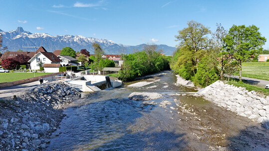 Blick ber die neue Mllerschwelle