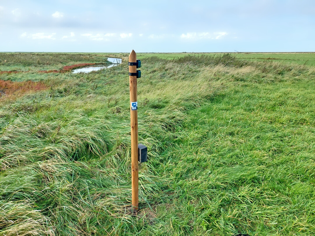 Einer der Messstandorte des Projekts KI-Nationalpark im Nationalpark
Niederschsisches Wattenmeer