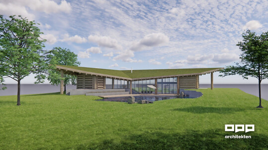 Entwurf des Naturstammhauses für die ArtenReich gGmbH in Neuhaus