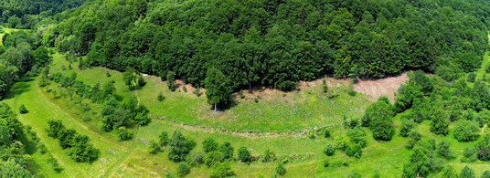 Luftbildaufnahme der Wacholderheide am Steigberg