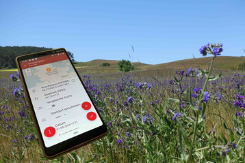 Mit der App knnen Meldungen im Feld eingetragen werden.