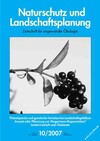 Cover Naturschutz und Landschaftsplanung 10/2007