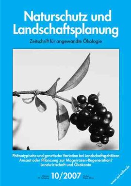 Cover Naturschutz und Landschaftsplanung 10/2007