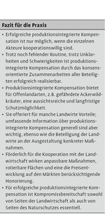 Produktionsintegrierte Kompensation: Umsetzungsbeispiele und Akzeptanz