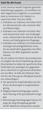 Kiebitz und Windkraftanlagen