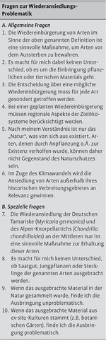 Wiederansiedlung und Translokation regional ausgestorbener Pflanzenarten