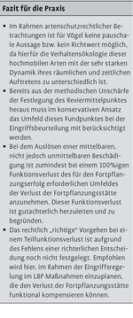 Fortpflanzungs- und Ruhestätten bei artenschutzrechtlichen Betrachtungen in Theorie und Praxis