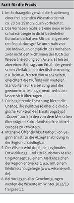 Etablierung einer freilebenden Wisentherde im Rothaargebirge