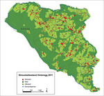 Abb. 3: Offenlandbereich und Lage der Streuobststrukturen in Hinteregg (Schrank 2012).