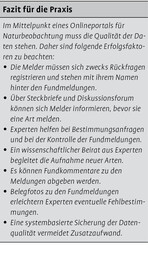 Betreiben eines Onlineportals für Naturbeobachtungen