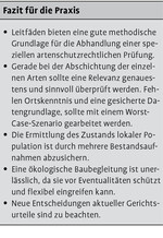 Verfahrens- und Erfolgskontrolle von CEF-Maßnahmen in der saP