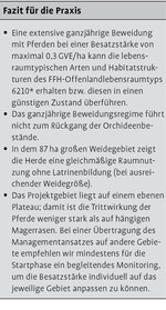 Extensive Ganzjahresbeweidung mit Pferden auf orchideenreichen Kalk-Halbtrockenrasen