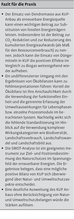 Kurzumtriebsplantagen im Spannungsfeld erneuerbarer Energien