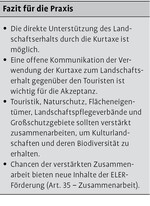 Finanzielle Unterstützung des Landschaftserhalts durch die Kurtaxe