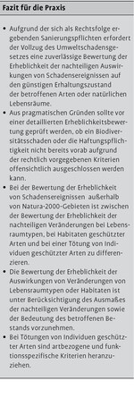 Bewertung erheblicher Biodiversitätsschäden im Rahmen der Umwelthaftung