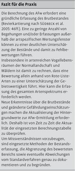 Bewertung von Vogelbrutgebieten