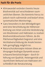 Auswirkungen des rezenten Klimawandels auf die Biodiversität in Mittelgebirgen