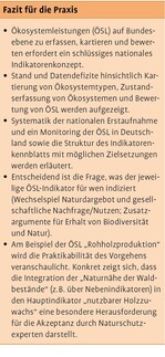 Konzept nationale Ökosystemleistungs-Indikatoren Deutschland