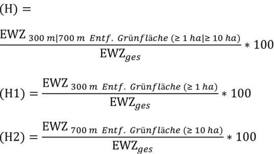 Vorschlag bundesweiter Indikatoren zur Erreichbarkeit öffentlicher Grünflächen