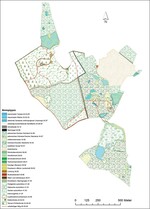 Abb. 1: Übersichtskarte des Untersuchungsgebiets Süd-Langeland, Vegetationskarte von 2008.Overview of the investigation area South Langeland, vegetation map of 2008.