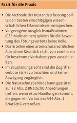 Vögel und Fledermäuse im Artenschutzrecht