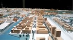 Abb. 2: Die geplante Europacity im Berliner Stadtmodell (noch nicht realisierte Gebäude sind holzfarben dargestellt).© Nora SprondelThe planned Europacity in the city model of Berlin (buildings not yet realised are wood coloured).