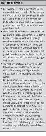 Anpassung der Landschaftsplanung an den Klimawandel
