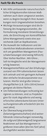 Konzept für maßnahmenbegleitende naturschutzfachliche Erfolgskontrollen in großen Projektgebieten