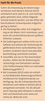 Kritische Anmerkungen zum niedersächsischen Bewertungsverfahren für Vogelbrutgebiete