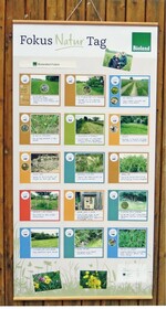 Abb. 1: Das Fokus-Naturtag-Plakat gibt einen Überblick zu den betriebsindividuellen Maßnahmen.<br />The poster of the “Fokus-Naturtag” provides an overview of the individual measures.