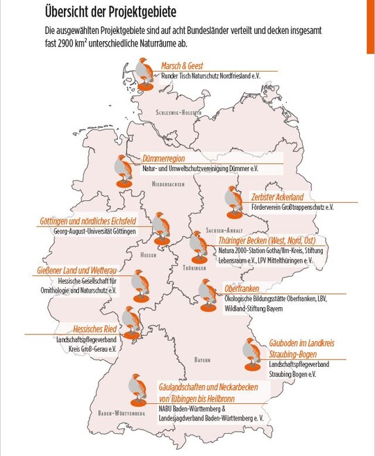 Karte des Projekts Rebhuhn retten - Vielfalt frdern!