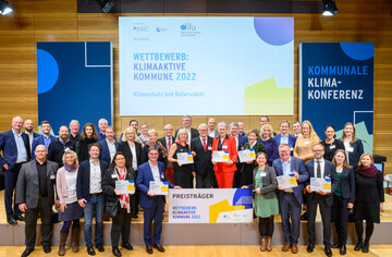 Alle Siegerteams des Wettbewerbs Klimaaktive Kommune 2022