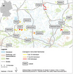 Abb. 4: Vorkommen vonCoenagrion mercuriale im Grenzraum zwischen Nordrhein-Westfalen und Niedersachsen.