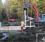 4 Dammbau mit Holz-Spundwand und anschließender Torf-Ummantelung
