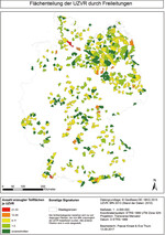 <strong>Abb. 4: </strong>Flächenteilung der UZVR durch Freileitungen (eigene Darstellung). Separation of UZVR by overhead lines (own graph).