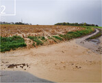 2 Bei Starkregen reicht auch die Wirkung von Stoppeln wie für Direktsaat irgendwann nicht mehr aus. Hier kommen dezentrale ingenieurökologische Maßnahmen ins Spiel.