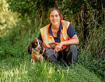 1) Alexandra Hrand mit Artensprhund Monte