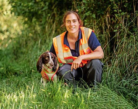 1) Alexandra Hrand mit Artensprhund Monte