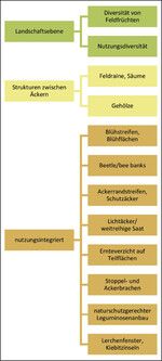 Abb. 5: Übersicht wichtiger Maßnahmen zum Insektenschutz in Ackerlebensräumen.