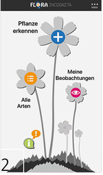 2 Die Startseite der App leitet übersichtlich zu den wesentlichen Funktionen.