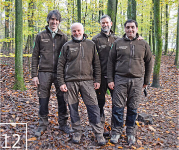 Die Ranger der Naturwacht (von links) : Michael Keler, Karl Hermann, Frank Grtz und Henning Schwartz