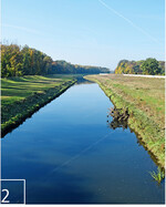 2 So nicht: Die Neue Luppe führt das Wasser komplett eingedeicht durch das Gebiet. Natürliche Überschwemmungen der Auen sind nicht möglich.