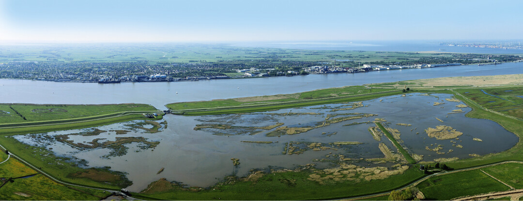 Schrägluftbild des Tidepolders